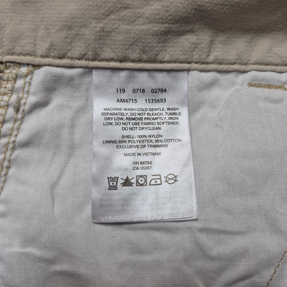 Columbia Mens Size 38W Cargo Shorts Beige Omni Shade Sun Protection Outdoor - Picture 5 of 6